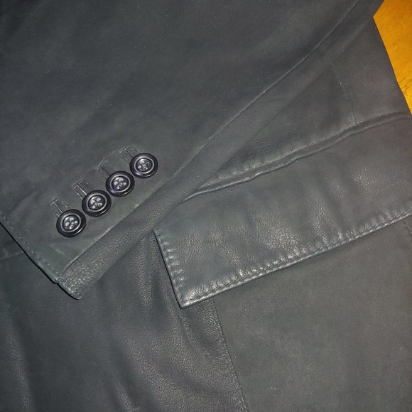 Claiborne Handmade Soft Lambskin Suede Blazer 42 Blazer - Picture 9 of 13